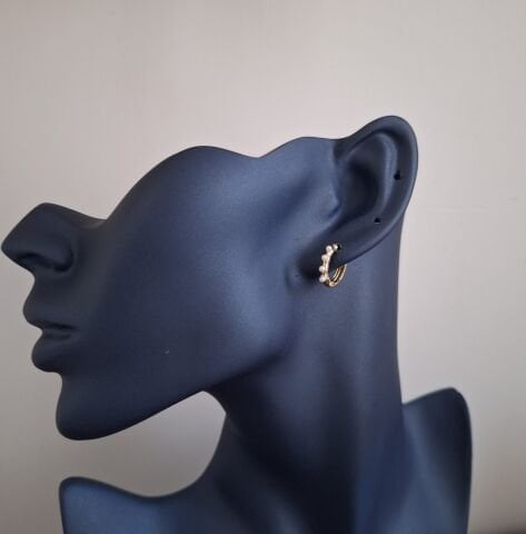 İNCİ DETAYLI MİNİ BOY XUPİNG KÜPE