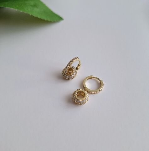 14 AYAR ALTIN RENGİ XUPİNG KÜPE