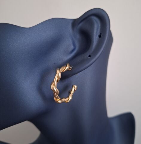 14 AYAR ALTIN RENGİ XUPİNG KÜPE