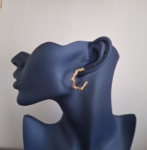 14 AYAR ALTIN RENGİ XUPİNG KÜPE