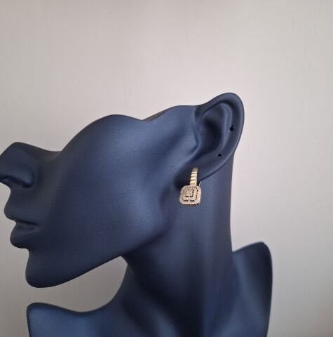 BAGET MODEL XUPİNG KÜPE 14 AYAR ALTIN RENGİ