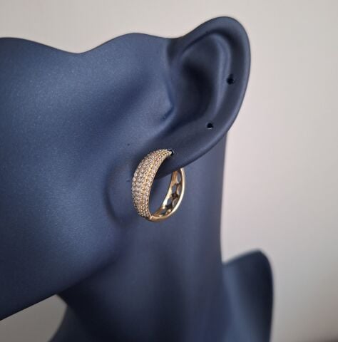 14 AYAR ALTIN RENGİ XUPİNG KÜPE