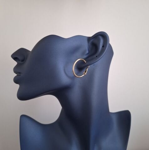 14 AYAR ALTIN RENGİ XUPİNG HALKA KÜPE