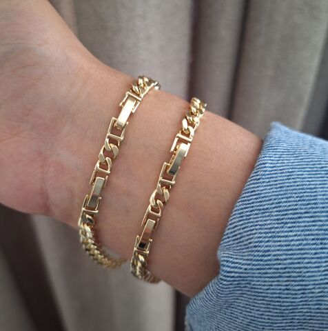 XUPİNG BİLEKLİK 14 AYAR ALTIN RENGİ