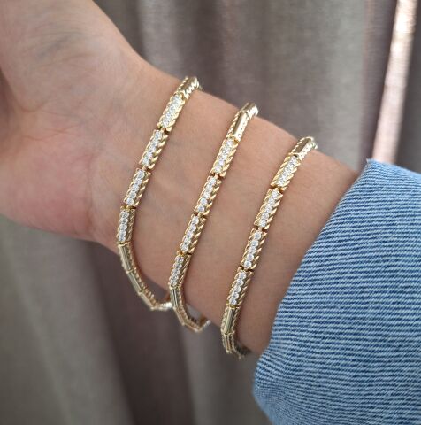 XUPİNG BİLEKLİK 14 AYAR ALTIN RENGİ