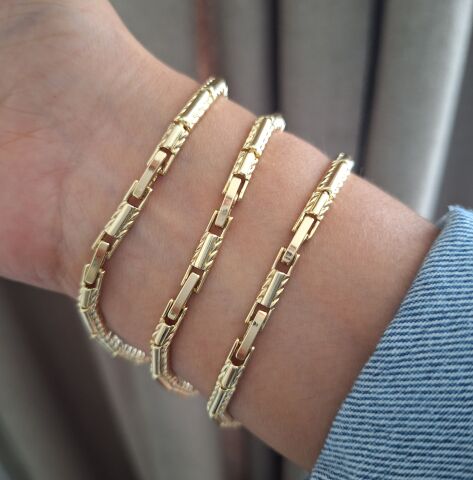 XUPİNG BİLEKLİK 14 AYAR ALTIN RENGİ