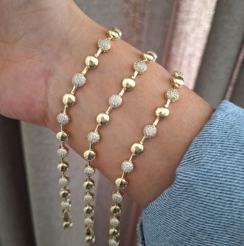 XUPİNG BİLEKLİK 14 AYAR ALTIN RENGİ