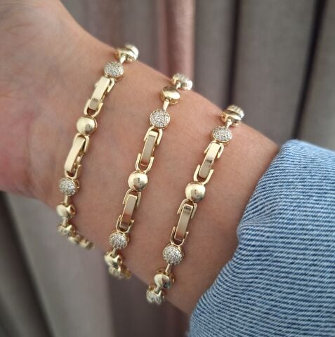 XUPİNG BİLEKLİK 14 AYAR ALTIN RENGİ