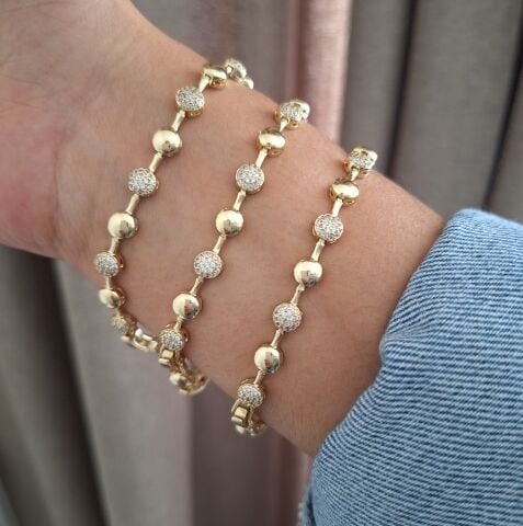 XUPİNG BİLEKLİK 14 AYAR ALTIN RENGİ