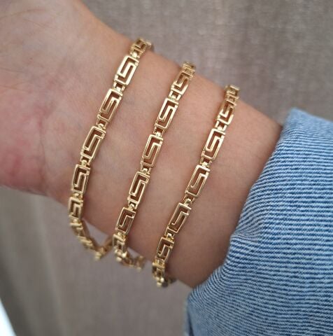 XUPİNG BİLEKLİK 14 AYAR ALTIN RENGİ