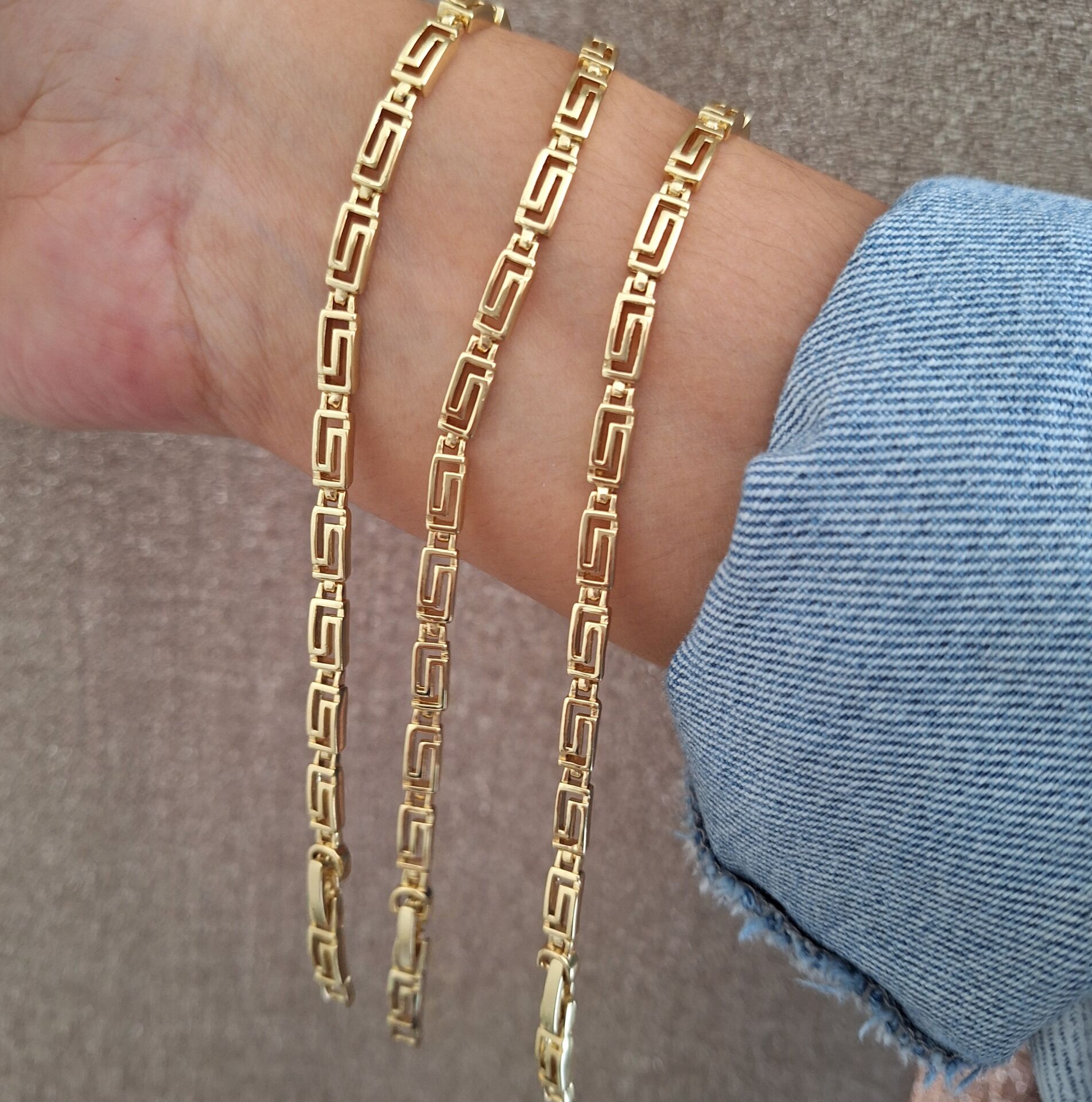 XUPİNG BİLEKLİK 14 AYAR ALTIN RENGİ