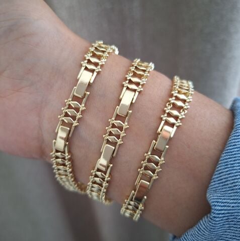 XUPİNG BİLEKLİK 14 AYAR ALTIN RENGİ