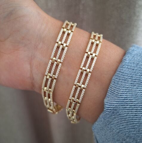 XUPİNG BİLEKLİK 14 AYAR ALTIN RENGİ