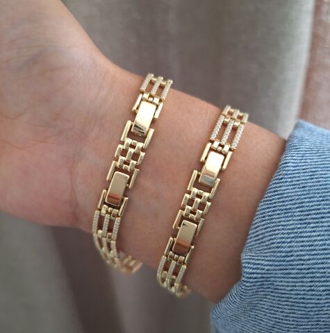 XUPİNG BİLEKLİK 14 AYAR ALTIN RENGİ