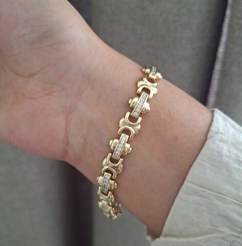 XUPİNG BİLEKLİK 14 AYAR ALTIN RENGİ