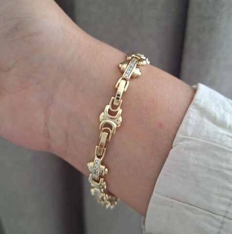 XUPİNG BİLEKLİK 14 AYAR ALTIN RENGİ