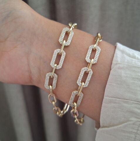 XUPİNG BİLEKLİK 14 AYAR ALTIN RENGİ