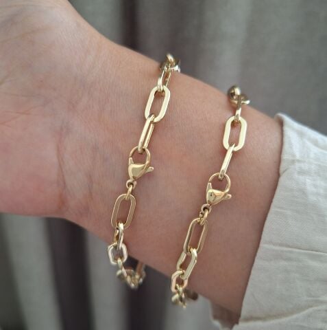 XUPİNG BİLEKLİK 14 AYAR ALTIN RENGİ