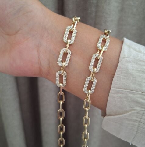 XUPİNG BİLEKLİK 14 AYAR ALTIN RENGİ