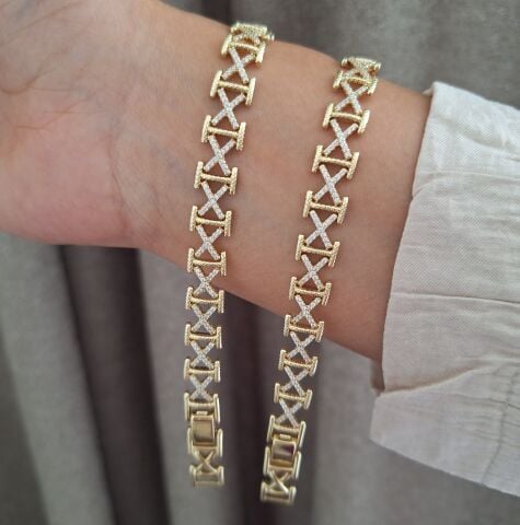 XUPİNG BİLEKLİK 14 AYAR ALTIN RENGİ