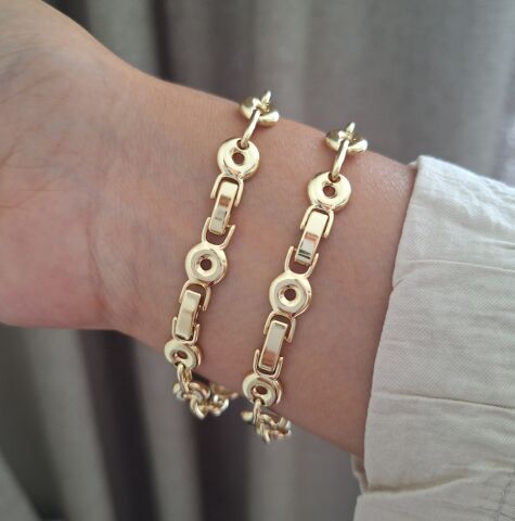 XUPİNG BİLEKLİK 14 AYAR ALTIN RENGİ