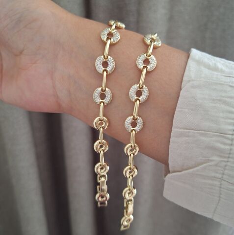 XUPİNG BİLEKLİK 14 AYAR ALTIN RENGİ