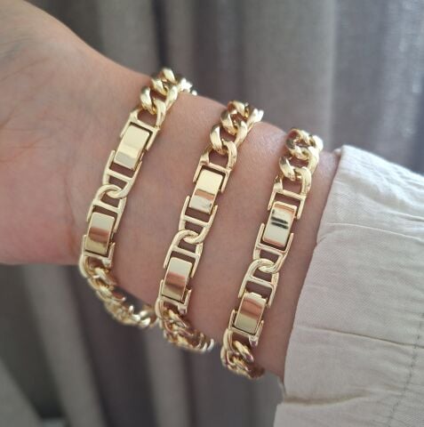 XUPİNG BİLEKLİK 14 AYAR ALTIN RENGİ