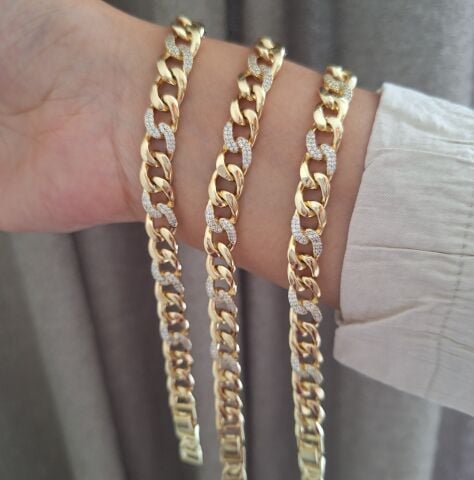 XUPİNG BİLEKLİK 14 AYAR ALTIN RENGİ