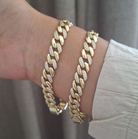 GURMET MODEL XUPİNG BİLEKLİK 14 AYAR ALTIN RENGİ