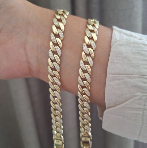 GURMET MODEL XUPİNG BİLEKLİK 14 AYAR ALTIN RENGİ