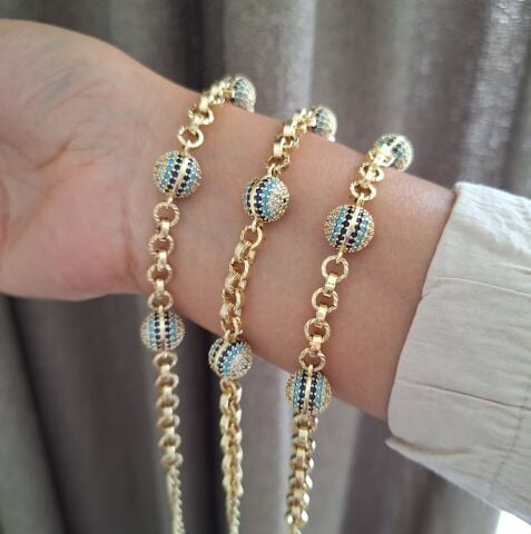 MAVİ BONCUKLU XUPİNG BİLEKLİK