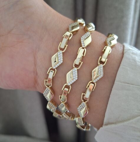 XUPİNG BİLEKLİK 14 AYAR ALTIN RENGİ