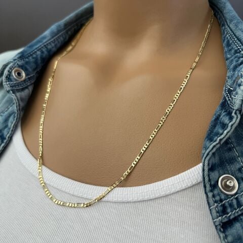 XUPİNG İNCE FİGARO ZİNCİR KOLYE 50 CM