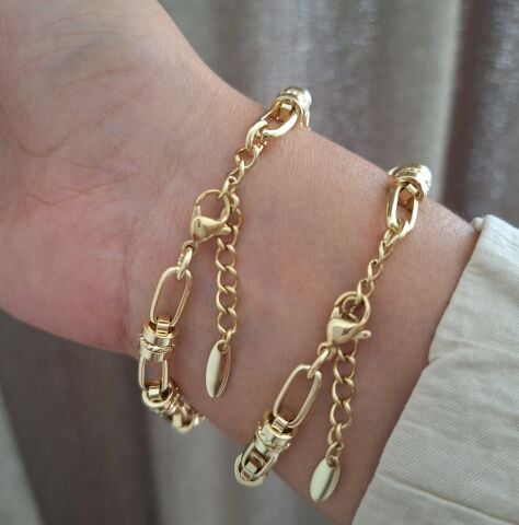 XUPİNG BİLEKLİK 14 AYAR ALTIN RENGİ