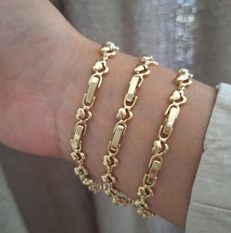 XUPİNG BİLEKLİK 14 AYAR ALTIN RENGİ