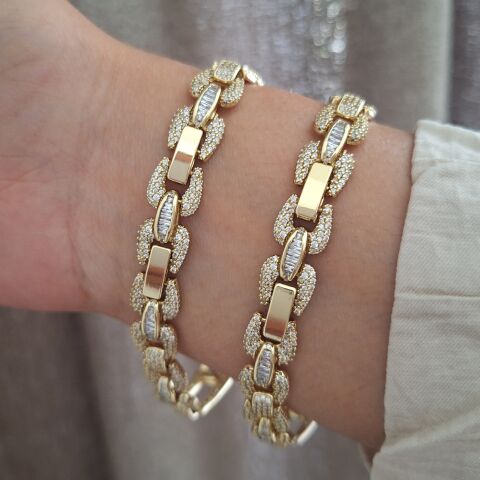 XUPİNG BİLEKLİK 14 AYAR ALTIN RENGİ