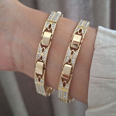 XUPİNG BİLEKLİK 14 AYAR ALTIN RENGİ