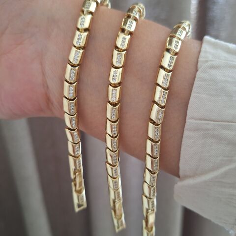 XUPİNG BİLEKLİK 14 AYAR ALTIN RENGİ