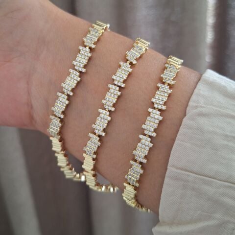 XUPİNG BİLEKLİK 14 AYAR ALTIN RENGİ