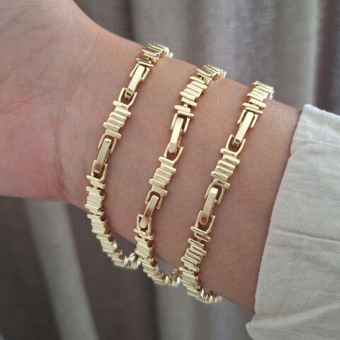 XUPİNG BİLEKLİK 14 AYAR ALTIN RENGİ