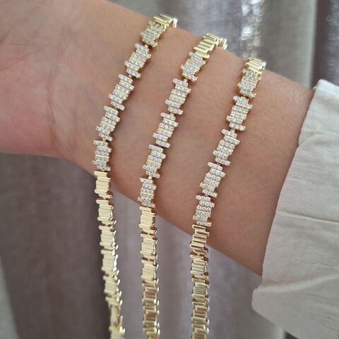 XUPİNG BİLEKLİK 14 AYAR ALTIN RENGİ