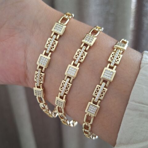 XUPİNG BİLEKLİK 14 AYAR ALTIN RENGİ