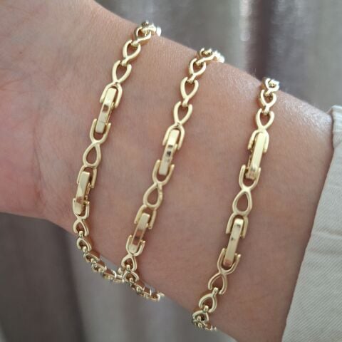 XUPİNG BİLEKLİK 14 AYAR ALTIN RENGİ