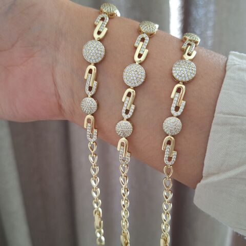 XUPİNG BİLEKLİK 14 AYAR ALTIN RENGİ