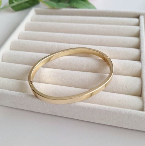 14 AYAR ALTIN RENGİ XUPİNG TAŞSIZ KELEPÇE