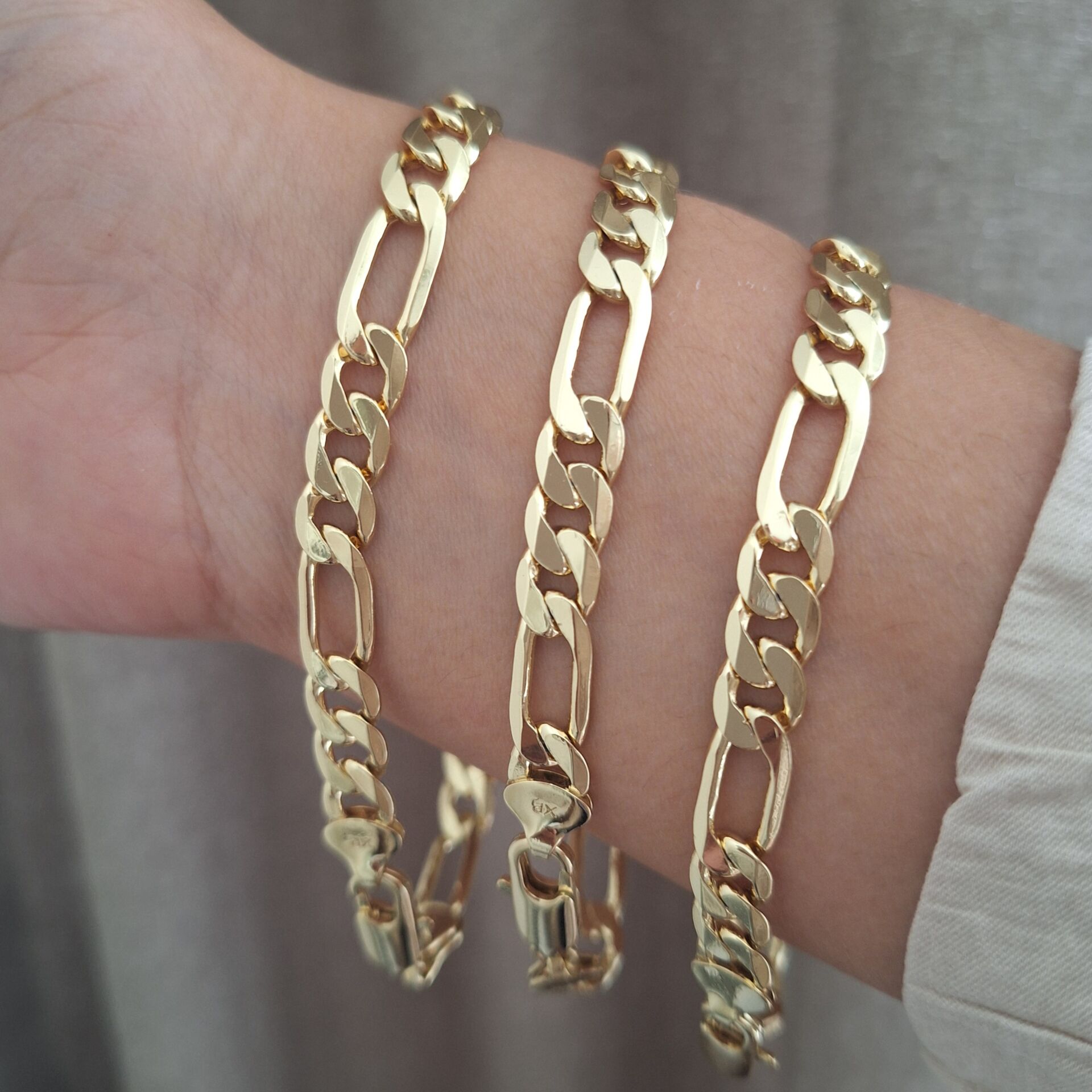 KALIN FİGARO MODEL XUPİNG BİLEKLİK 14 AYAR ALTIN RENGİ