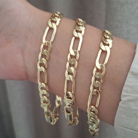 KALIN FİGARO MODEL XUPİNG BİLEKLİK 14 AYAR ALTIN RENGİ