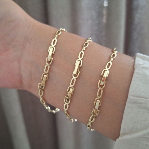 XUPİNG BİLEKLİK 14 AYAR ALTIN RENGİ