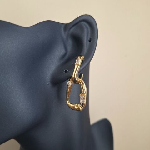 14 AYAR ALTIN RENGİ XUPİNG KÜPE