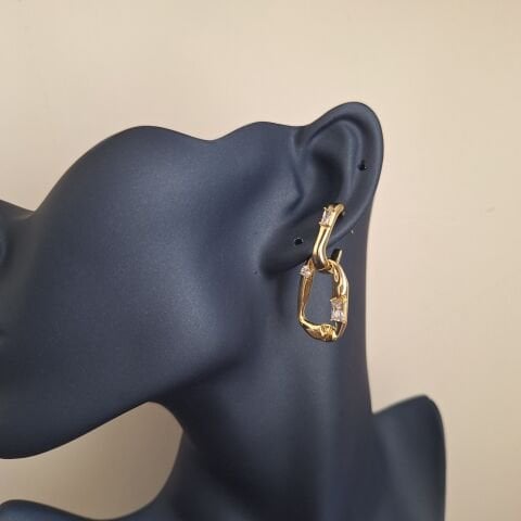 14 AYAR ALTIN RENGİ XUPİNG KÜPE